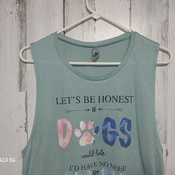 "If Dogs Could Talk" Women's Large Tank Top - Picture 3 of 6